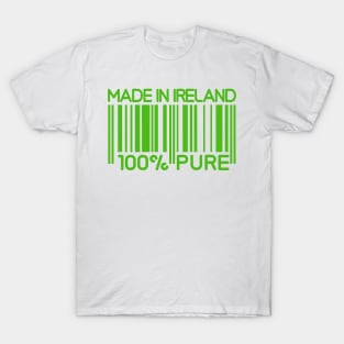 Made in Ireland, kelly green on white T-Shirt